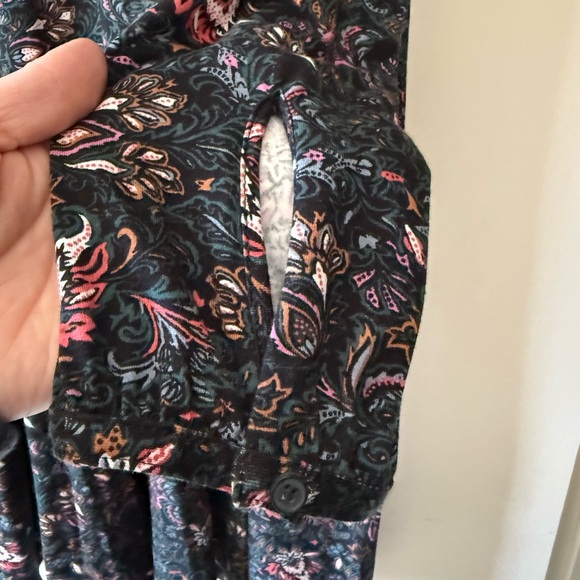 American Eagle Outfitters Womens Long Sleeve Dress Size L Paisley Boho Casual - Picture 6 of 12